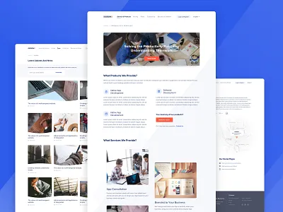 Website Inner Pages blog contact landing landing page website