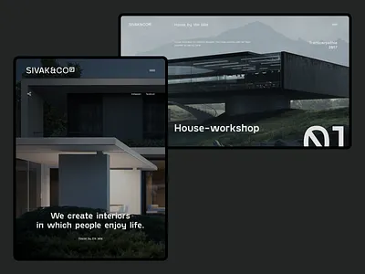 SIVAK&CO® architecture building clean clear daily 100 design dribbble landing landing page service simple design typography ui ui ux design uidesign uiux ux ux design web
