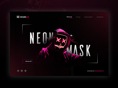 Sparklee - Masks Shop Concept app art branding clean design flat graphic design icon illustration ios lettering logo minimal sketch type typography ui ux web website