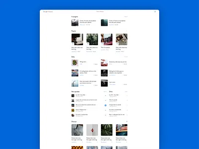 Bluecity: Google Podcasts desktop design concept design google minimal podcasts ui ux