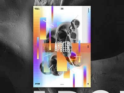Up-Gradient #4 Design #138 challenge colorful conception creation creativity design challenge design experiment gradient graphic design graphic designer inspiration photoshop poster poster art poster design process skull speed art