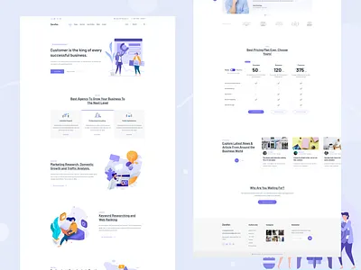 Zenifer - Business and Corporate Homepage Design (version - 3)) corporate agency illustration dribbble best shot google analytics statistics icon vector blockchain ios android interface landing page design minimal clean new trend popular trending graphics saas b2b wordpress shopify ui ux kit pricing web app typography website homepage blog