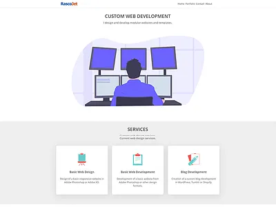 Personal Website angularjs bootstrap 4 clean minimalist portfolio ui ux
