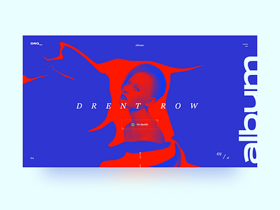 Drq_ Albums Drew Row Desktop brutalism design desktop design duotone homepage interaction interface landing minimal music app photography promo typography ui uiux uiuxdesign web webdesign