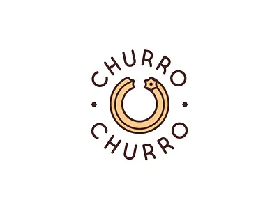 Churro Churro branding churro churros food logo minimalistic
