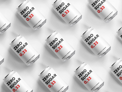 Coca Cola Redesign - Zero Sugar coca cola coke metal red safety simple soda taste thin white zero zero sugar