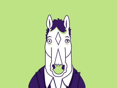 BoJack adobe illustrator bojack bojack horseman character design design dribbble flat graphic design green illustration illustrator netflix portrait portrait art purple sad shot vector