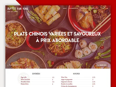 Buffet Kam Hong - Landing Page branding case study chinesebuffet design landing page modern one page site responsive design restaurant ui user interface web design website