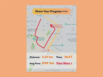 Daily UI 020: Location Tracker 100 day challenge 100daychallenge active app dailyui design running app ui ux