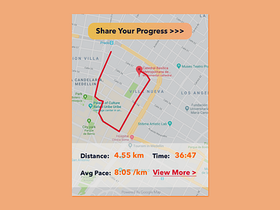 Daily UI 020: Location Tracker 100 day challenge 100daychallenge active app dailyui design running app ui ux