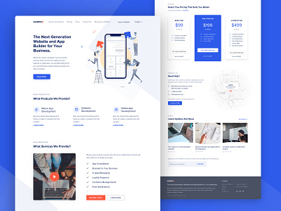 App Builder Website - Landing Page homepage landing landing page mobile development website