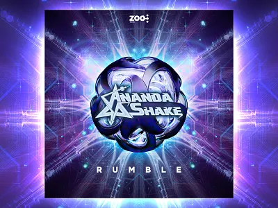Ananda Shake - Rumble cover 3d cinema4d design digital fractal illustration music psychedelic psytrance