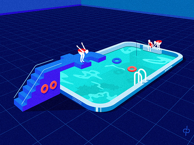 SOCIAL MEDIA POOL addiction art design diver facebook fishing illustration illustrator love mobile smartphone socila swimming