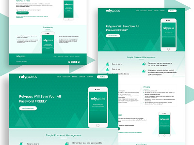 Relypass Landing Page adobe adobexd landing design landing page design landingpage ui uiux uiuxdesign uiuxdesigner web web design website website design xd