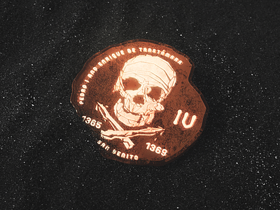 Pirate Booty Coin adobe dimension booty coin dubloon gold penny pirate skull