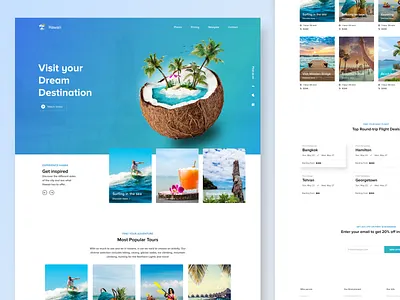 Travel Agency Web landing page branding design landing landing page design landingpage typography ui ux web web design webdesign website website design