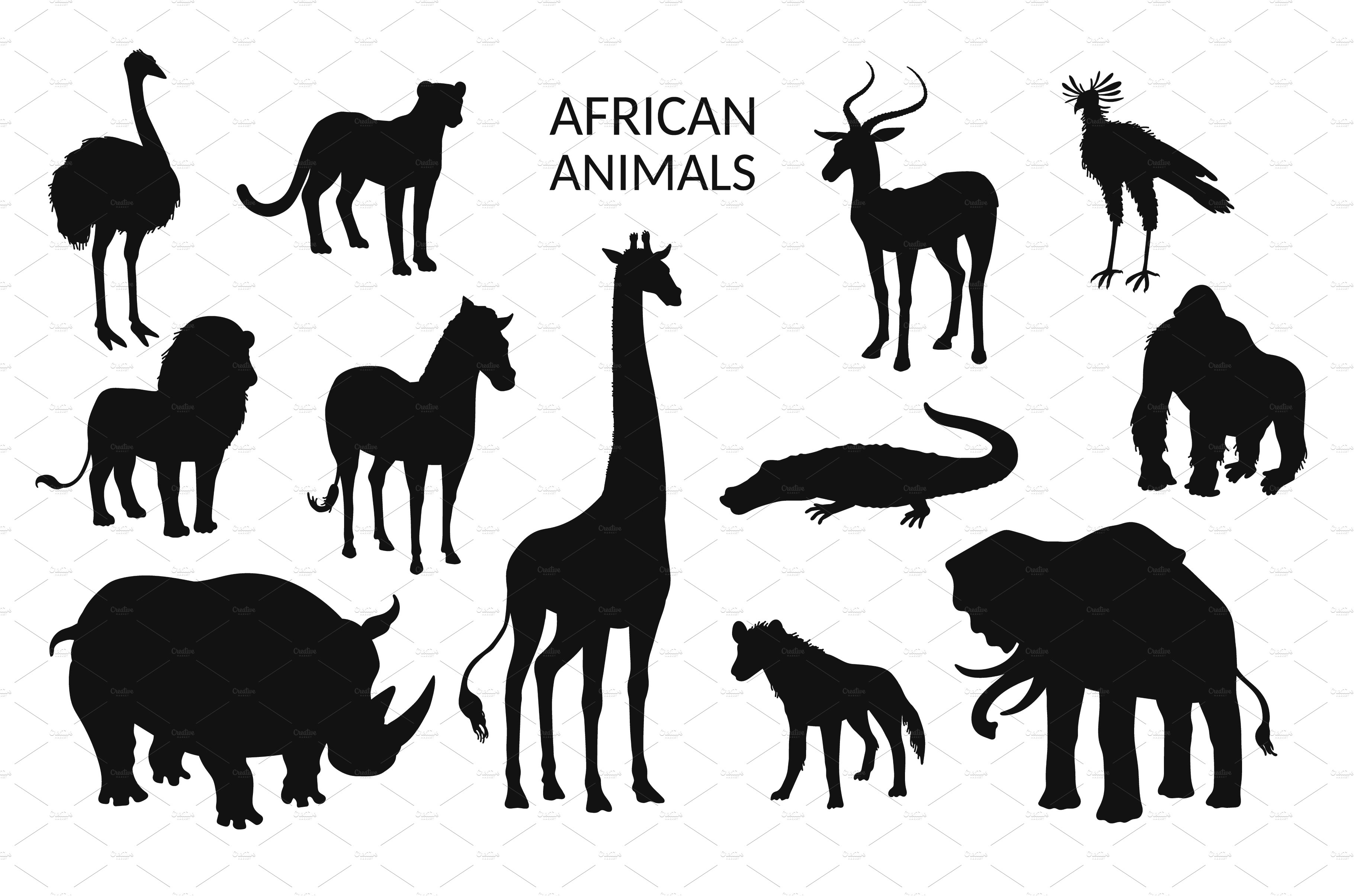 set-of-african-animals-silhouettes-by-sabelskaya-alexsandra-on-dribbble