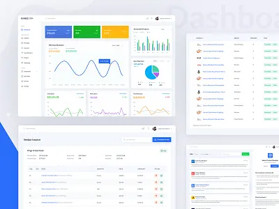 KingsCRM Web Application Home V2 admin analytics charts dashboard data table ecommerce invoice job list listing revenue sales uikings uiux
