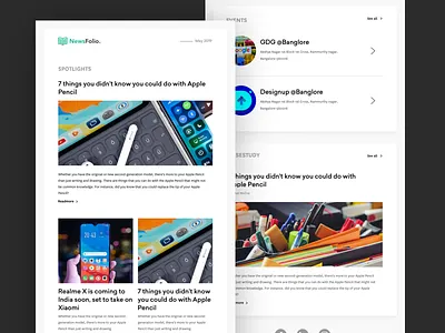 Minimal newsletter design newsletter newsupdate ueno