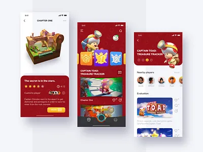 Captan Toad 2.5d badge card game icon red swich