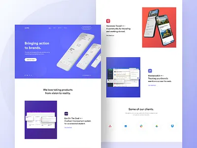 Agency Landing Page #1 2019 agency landing page app branding creative agency design agency digital agency identity landing page landing page design minimal modern design popular design product design trending design typography ui ux webapp design website design
