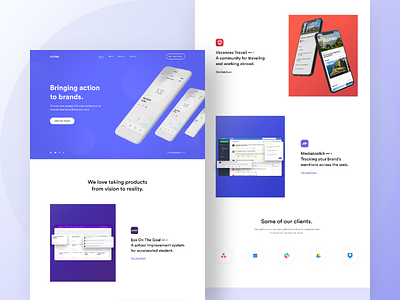 Agency Landing Page #1 2019 agency landing page app branding creative agency design agency digital agency identity landing page landing page design minimal modern design popular design product design trending design typography ui ux webapp design website design