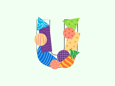 Type exploration - U 36daysoftype abstract art graphic illustration pattern typography vector