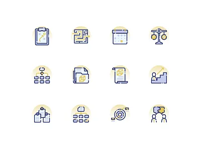 Project Management business discussion icon icon web iconography icons icons set interaction kerismaker organize strategy target