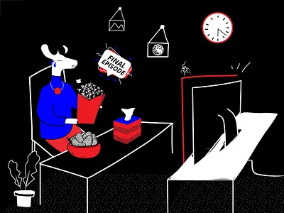 Final Episode Of Game Of Thrones art art collective black and white deer deer illustration design digital art digital illustration digital store ecommerce halx halx store illustration illustrationdaily mascot mascot character