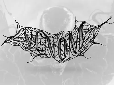 Venom Lettering calligraphy customtype handmadefont handwriting illustrations ipadlettering logobrand logodesigner logolearn logonew logoprocess logos logotypes marvel typedesign typo typographic typography typographydesign venom