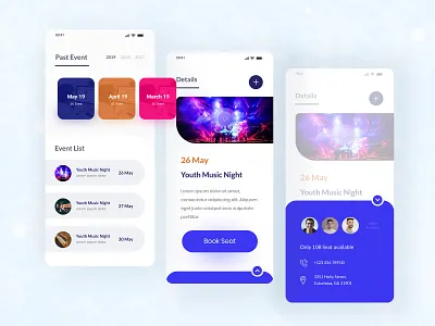 Event App app app ui app ui design application apps apps design apps screen clean creative design event event app illustration iso ui uidesign ux