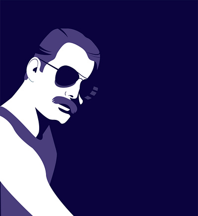 Freddie Mercury art creative design freddie mercury illustration people portrait queen vector