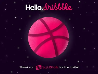 Dribble Thanks! debut dribble invite illustration procreate thanks