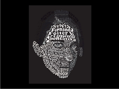 Selfie vector art with words adobe adobe illustrator black dribbble graphic design graphic designer grey illustraion illustration art self portrait self promotion vector vector art warp tool white