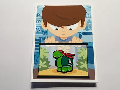 TMNT Raphael lapel pin character design childrens book cowabunga cute cute art design digital art digital illustration illustration lapel pin lapel pins pin pin culture pingamestrong pizza time teenage mutant ninja turtles tmnt vector art vector illustration vectorillustration