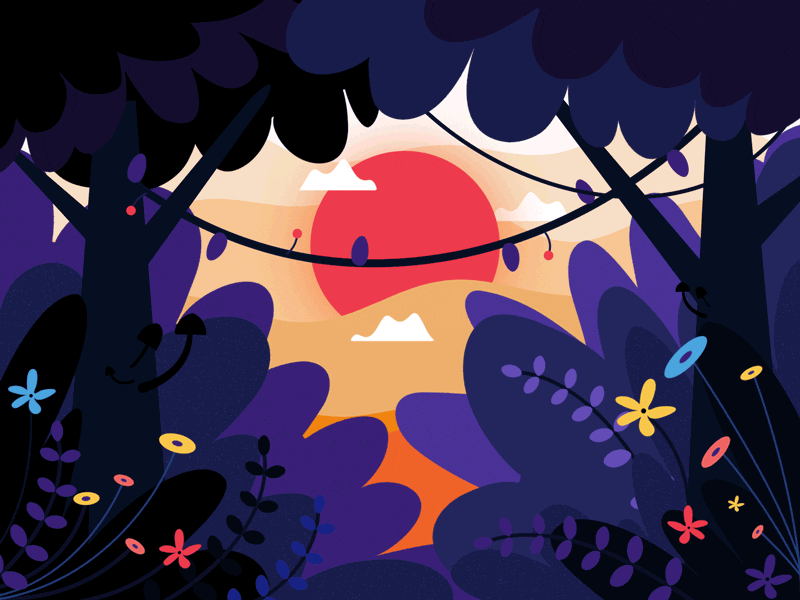 Summer in the Forest after effects animation motion motion design motion design school