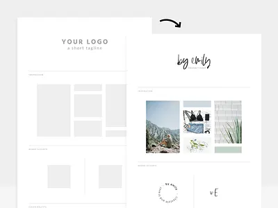 Brand + Mood Board Templates brand board moodboard