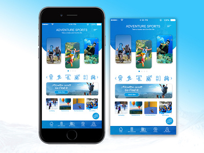 Adventure App Dashboard adventure adventureapp app appdesign bluecombination design designer layout sportapp sports ui uidesign uidesigner uiux userinterface ux web