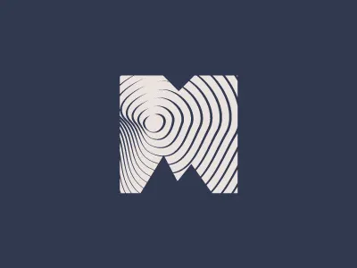 Mauna Blue brandmark icon logo m ocean