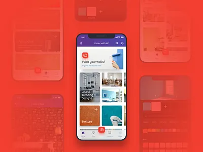 Colour with Asianpaints Mobile App designer graphic design icons illustraion mobile app design nashad ui ui kit user experience user interface