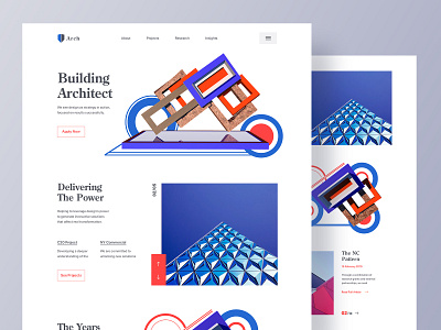 Architecture Website 3d architect architecture builder clean design design agency industrial design interior architecture interior design landing page layout minimal property real estate rental sculpture ui ux design web website
