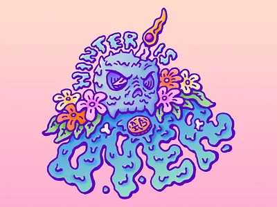 Game of Thrones — Jetpack arya stark bones doodle flower game of thrones got graphic illustration jetpack night king skull slime valar morghulis white walkers winter is coming