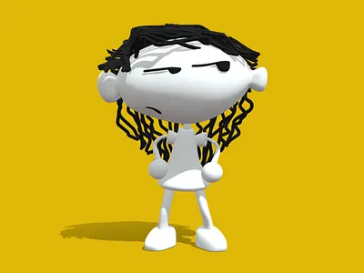 3D Cartoony Character 3d c4d cinema 4d cute dammne design dessignare emoji emoticon gaming kawaii lowpoly mexican mexico