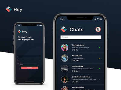 Application Screens - Login & Chat app design app ui application apps apps design apps screen briefbox chat app chatbot design easter egg iphonex screens ui ui design ux ux design visual communication