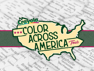 Logo for Crayola Color Across America Tour Concept blue ridge creative marketing brand experience brandcenter crayola crayons events logo logo design mockups tour vci brandcenter