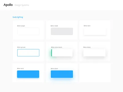 Physical Behaviors - Elevate shadows body lighting bodybuilder border bright colourful design systems elevate shadow shadowbox ui pattern