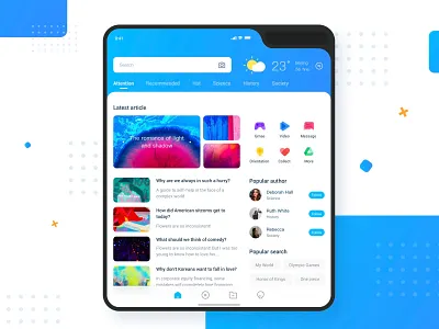 Foldable Phone Event App app folding popular ui 商标 蓝色 设计