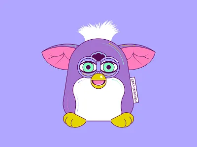 Furby Love 2d flat art 2d graphics 90s adobe illustrator adobe illustrator cc art artdaily design illustration illustrations illustrator millennial millennials purple vector