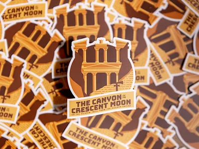 Indiana Jones and the Last Crusade - Petra Badge canyon of the crescent moon indiana jones jordan label luggage petra the last crusade travel vintage