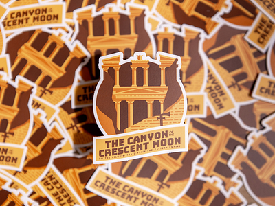 Indiana Jones and the Last Crusade - Petra Badge canyon of the crescent moon indiana jones jordan label luggage petra the last crusade travel vintage